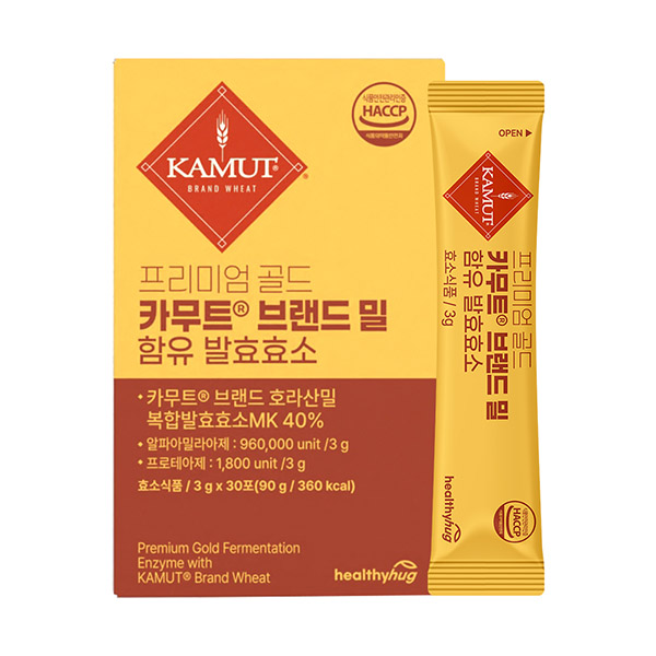 헬씨허그 프리미엄 골드 카무트® 브랜드 밀 함유 발효 효소 (3g*30포)